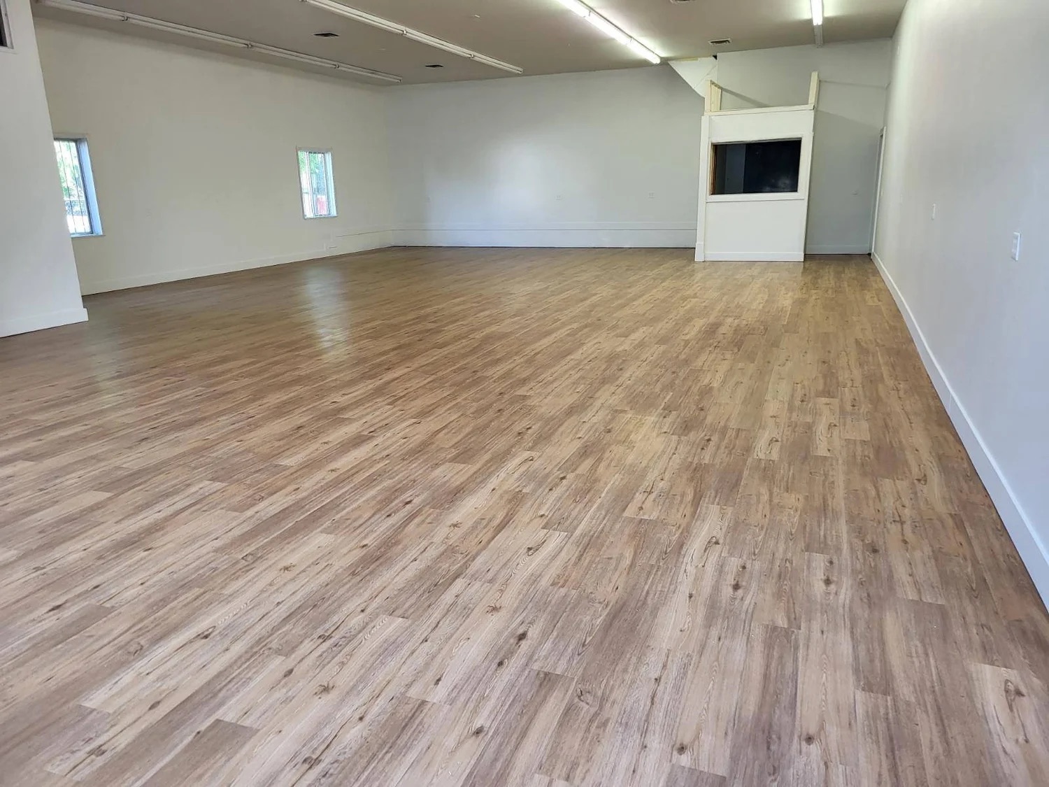 The new Gg's House room with donated flooring installed